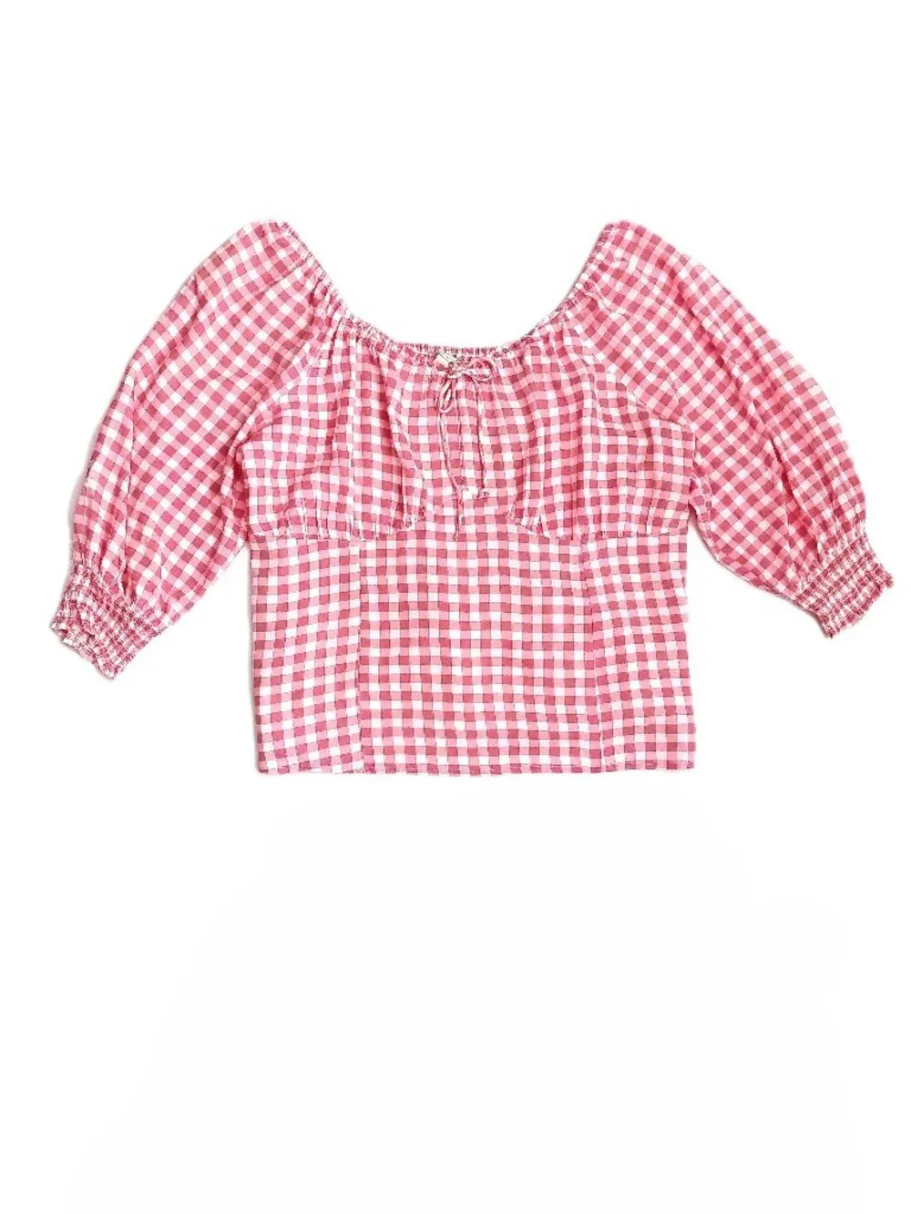 CATO Plus Size Gingham Coordinates Set (two-piece)